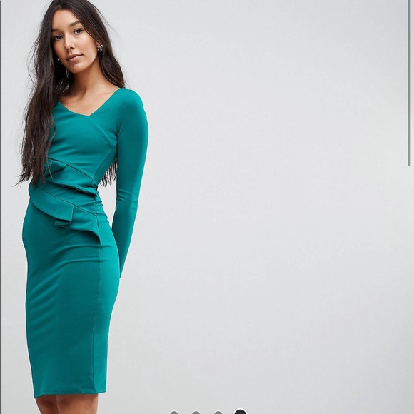 ASOS Tall Fitted green dress size 8 with tags - Picture 5 of 5